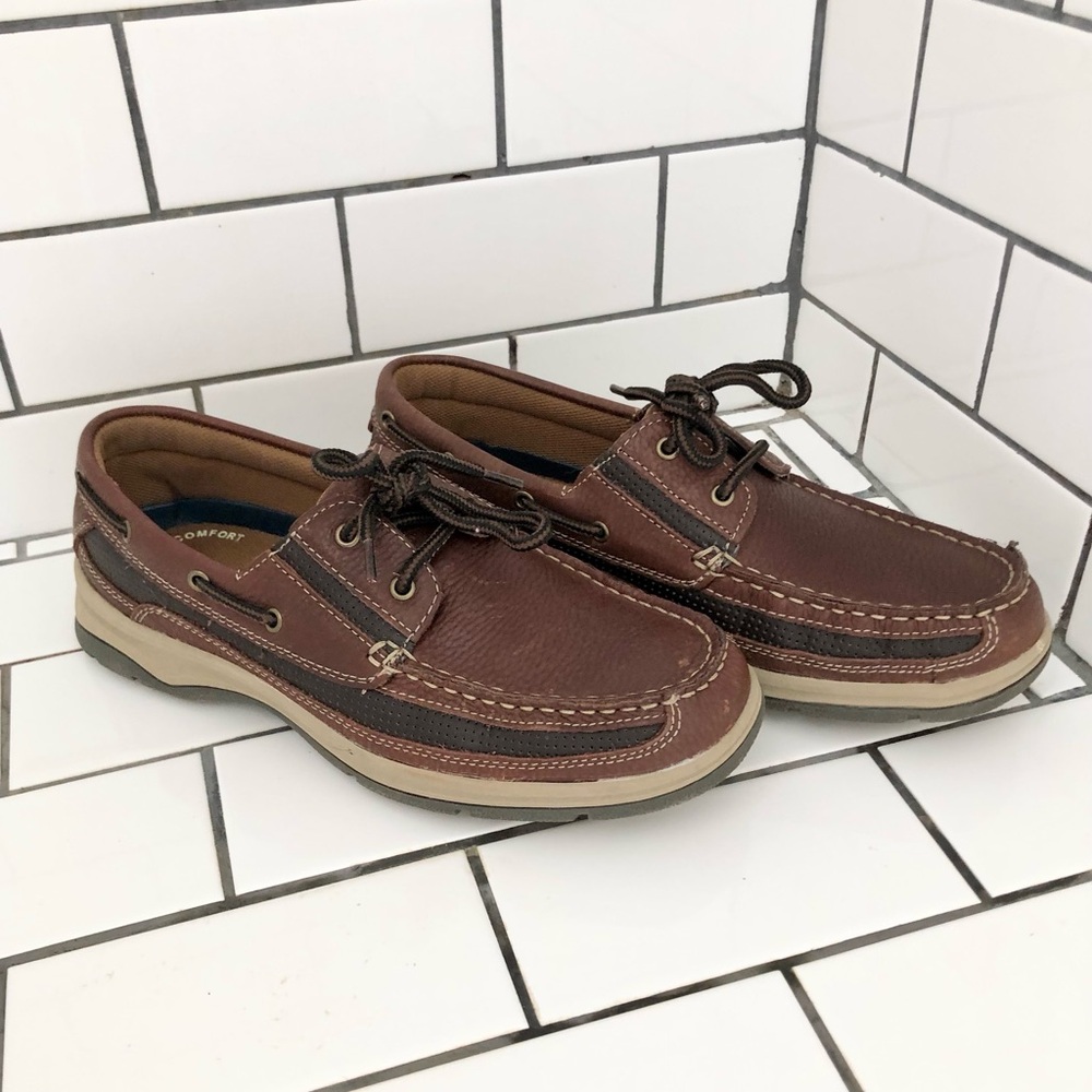 Reel Legends Men's Size 9 W Leather Upper Casual Brown Loafers